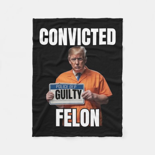 Felon Donald Trump 2024 Fleece Deken (Voorkant)