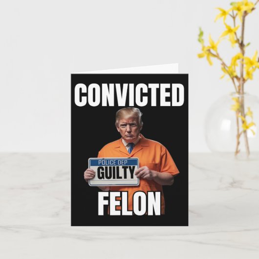 Felon Donald Trump 2024 Kaart (Gele Bloem)