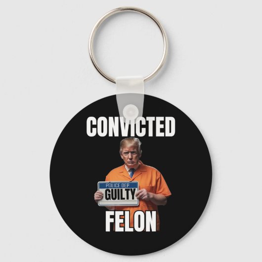 Felon Donald Trump 2024 Sleutelhanger (Voorkant)