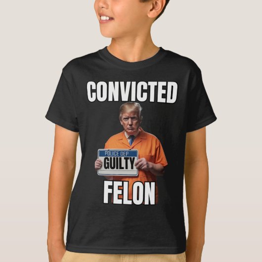Felon Donald Trump 2024 T-shirt (Voorkant)