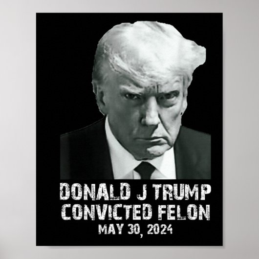 Felon Donald Trump schuldig Sluit hem op Trump gev Poster (Voorkant)