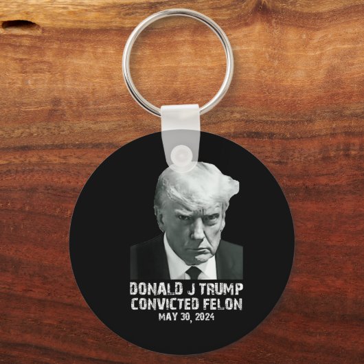 Felon Donald Trump schuldig Sluit hem op Trump gev Sleutelhanger (Voorkant)