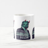 Felon Helping Felons Evil Trump Glitch Art Koffiemok (Center)