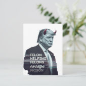 Felon helpt misdadigers ontsnappen aan gevangenis  briefkaart (Staand voorkant)