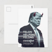 Felon helpt misdadigers ontsnappen aan gevangenis  briefkaart (Voorkant / Achterkant)