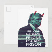 Felon helpt misdadigers ontsnappen aan gevangenis  briefkaart (Voorkant / Achterkant)