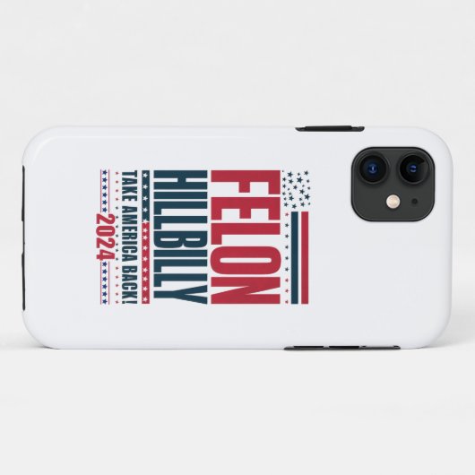 Felon Hillbilly 2024 Trump Vance 2024 Verkiezingen Case-Mate iPhone Case (Achterkant (horizontaal))