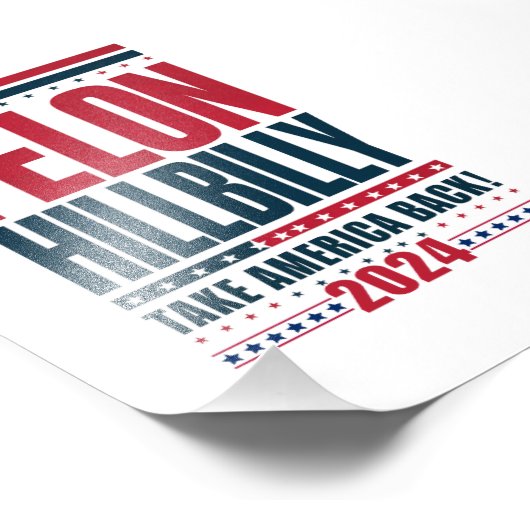 Felon Hillbilly 2024 Trump Vance 2024 Verkiezingen Foto Afdruk (Hoek)