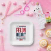 Felon Hillbilly 2024 Trump Vance 2024 Verkiezingen Papieren Bordje (Feest)