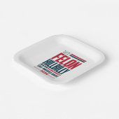 Felon Hillbilly 2024 Trump Vance 2024 Verkiezingen Papieren Bordje (Gebogen)