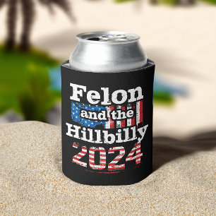 Felon & Hillbilly Trump Vance 2024 Blikjeskoeler