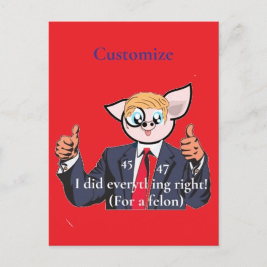 Felon President Thunder_Cove Briefkaart (Voorkant)