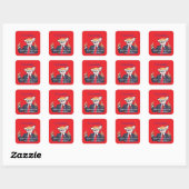Felon President Thunder_Cove Vierkante Sticker (Vel)