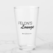 "Felon's Lounge" Pint Glass Glas (Voorkant)