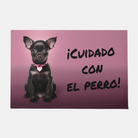 Felpudo. ¡Cuidado con el perro! Deurmat (Voorkant)