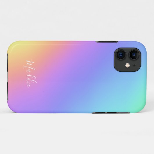 felrainbooggradiënt op maat Case-Mate iPhone case (Achterkant (horizontaal))