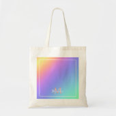 felrainbooggradiënt op maat tote bag (Voorkant)
