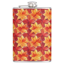 FELRODE EN ORANJE HERFST HERFSTBLADEREN HEUPFLES