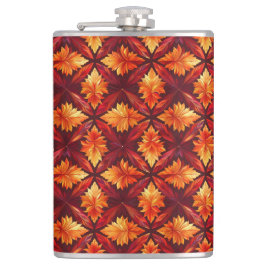 FELRODE EN ORANJE HERFST HERFSTBLADEREN HEUPFLES