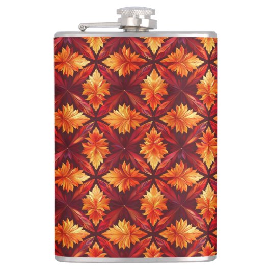 FELRODE EN ORANJE HERFST HERFSTBLADEREN HEUPFLES (Voorkant)