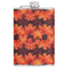 FELRODE EN ORANJE HERFST HERFSTBLADEREN HEUPFLES