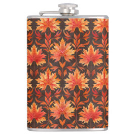 FELRODE EN ORANJE HERFST HERFSTBLADEREN HEUPFLES