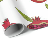 felrode vruchtengranaten cadeaupapier (Rol Hoek)