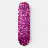 felroze faux glitter ontwerp persoonlijk skateboard (Voorkant)
