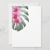 Felroze Orchideeën Tropisch 40e Verjaardagsfeestje Kaart (Achterkant)