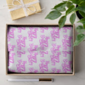 Felroze VERJAARDAGSFEEST op Maat Tissuepapier (Geschenk)