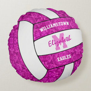 felroze volleybalsportzaal decor rond kussen