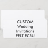FELT ECRU 110 lb 9,25 inch x 4-inch weddenschappen Kaart (Voorkant / Achterkant)