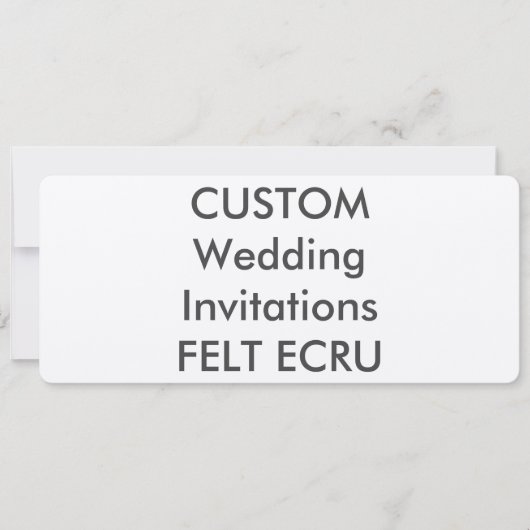 FELT ECRU 110 lb 9,25 inch x 4-inch weddenschappen Kaart (Voorkant)