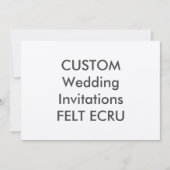 FELT ECRU 7 "x 5" Uitnodigingen voor bruiloften (Voorkant)