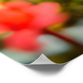 Felt Hare in kleurrijke bloemenweide Poster (Hoek)