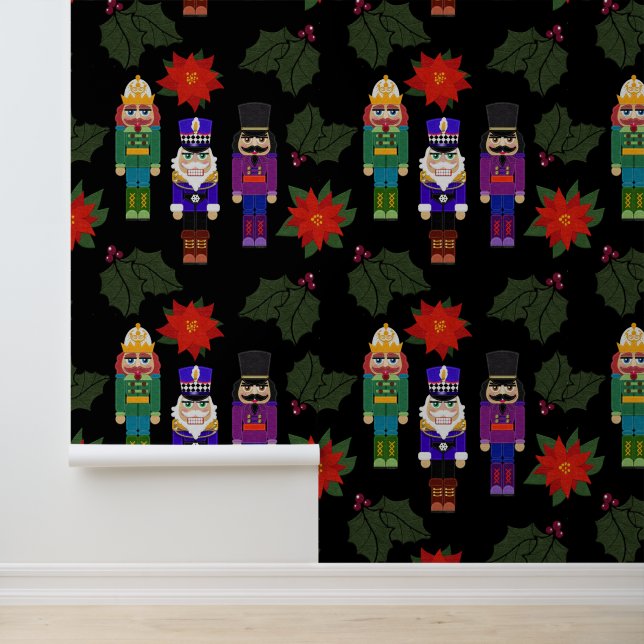 Felt Look Nutcrackers Soldiers Beautiful Behang (Applicatie)