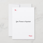 Felt White Paper Hart en tekst Save The Date Kaart (Achterkant)