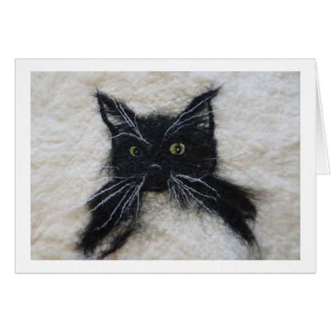 Felted Tuxedo Cat (Voorkant Horizontaal)