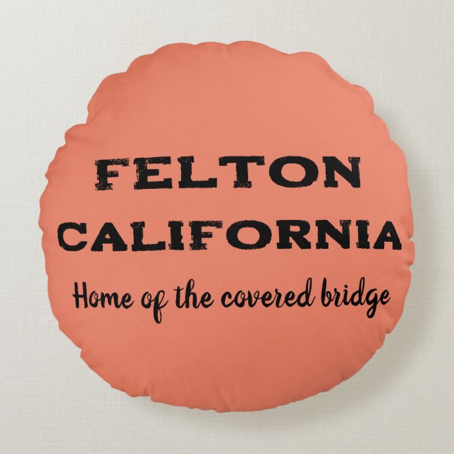 Felton, Californië thuis van de overdekte brug Rond Kussen (Voorkant)