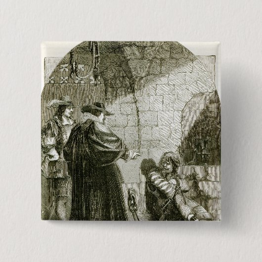 Felton in de gevangenis vierkante button 5,1 cm (Voorkant)