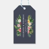 feltropische bruiloft cadeaulabel (Voorkant)