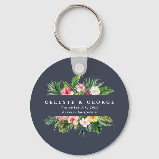 feltropische bruiloft sleutelhanger (Voorkant)