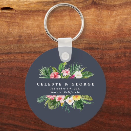 feltropische bruiloft sleutelhanger (Voorkant)