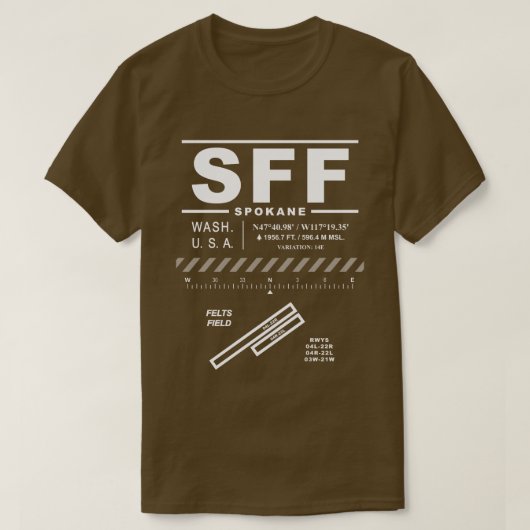 Felts Field Airport SFF T-shirt (Design voorkant)