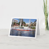 Felucca-boten op de rivier de Nijl, Luxor Kaart (Voorkant)