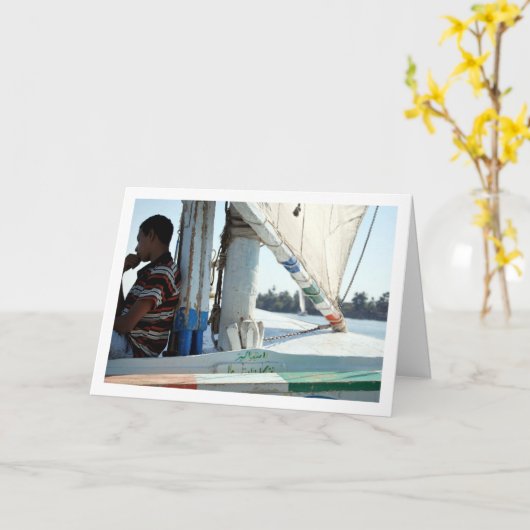 Felucca op de rivier de Nijl Kaart (Gele Bloem)