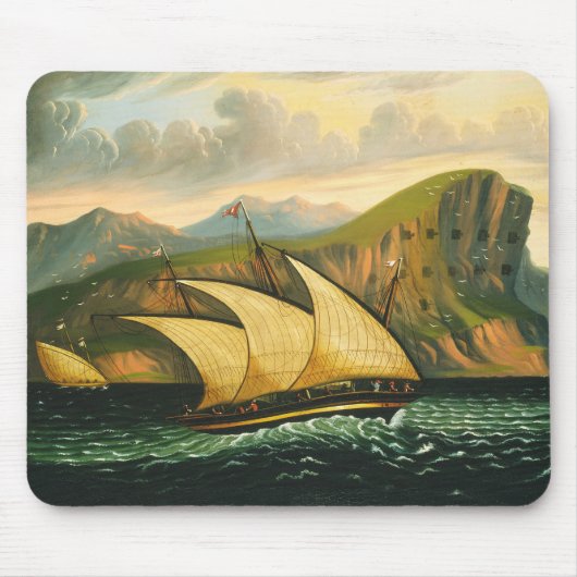 Felucca van Gibraltar door Thomas Chambers Muismat (Voorkant)