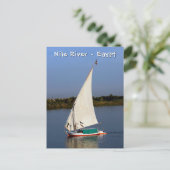 Felucca varen langs de Nijl - Aswan, Egypte Briefkaart (Staand voorkant)