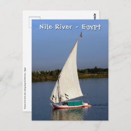 Felucca varen langs de Nijl - Aswan, Egypte Briefkaart