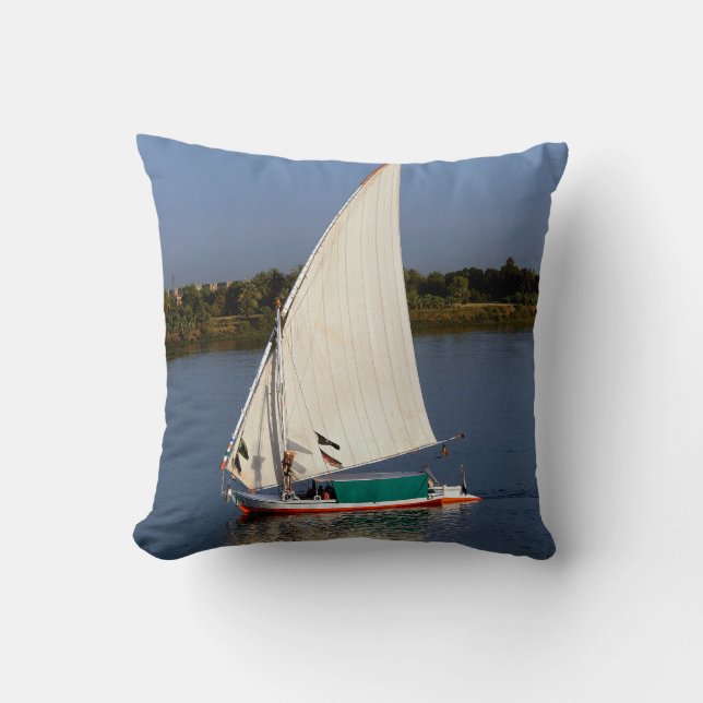 Felucca varen langs de Nijl - Aswan, Egypte Kussen (Voorkant)